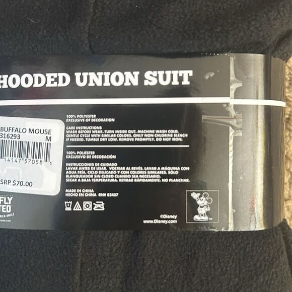 NWT Disney Mickey Mouse Hooded Union Suit Size M and XXL - Picture 7 of 7